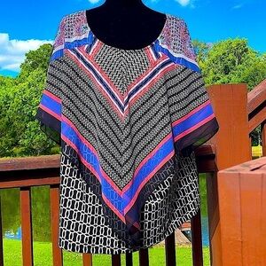 I.N. Studio Geometric Print Blouse 2X